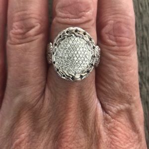 John Hardy Classic Chain Pave Ring